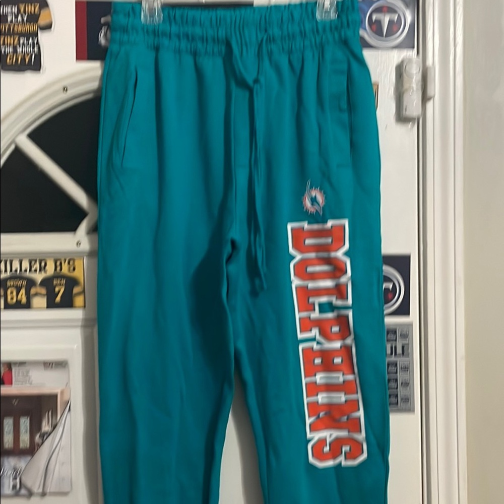 NFL Blue Track Pants with Dolphins Graphic NWOT